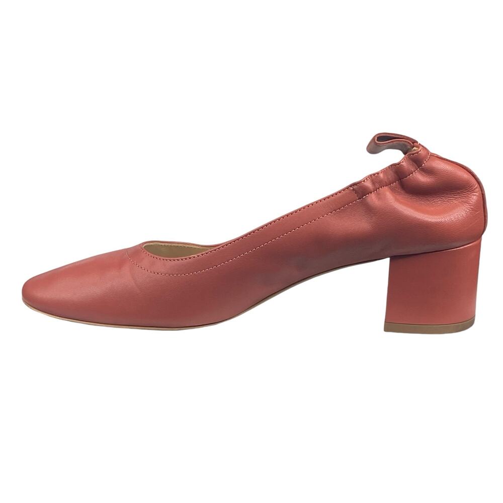Everlane Women’s The Day Heel Coral Red Slip On Heel Size US 6.5 - Picture 2 of 12